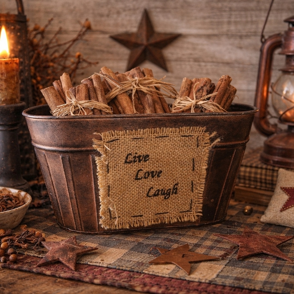 Live Love Laugh Rustic Metal Planter